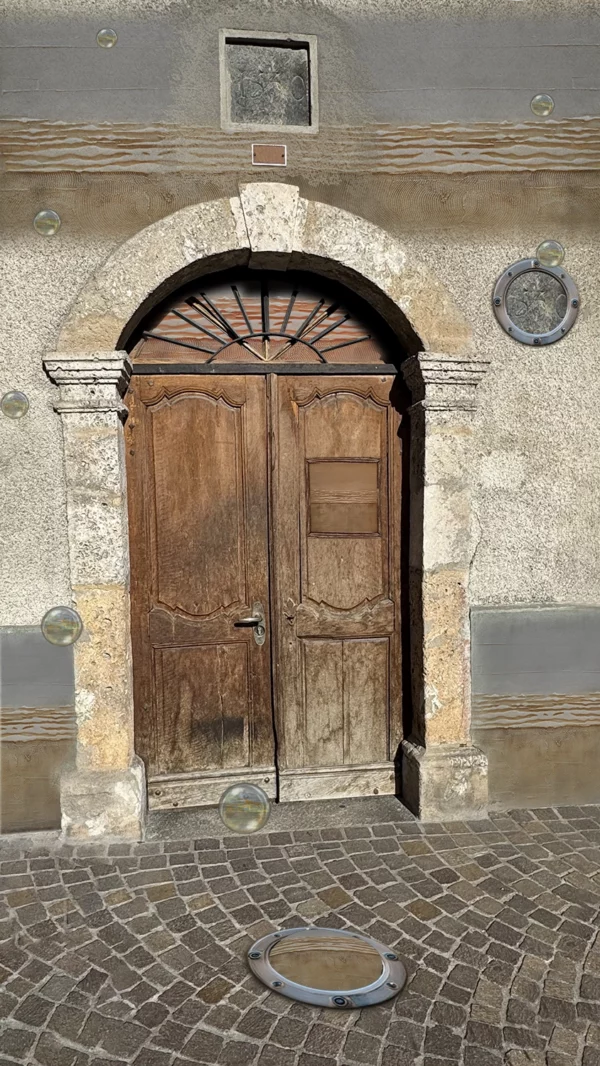 Porte Marine</br>Gaggiographie avec une</br>Oeuvre de JJ.Putallaz