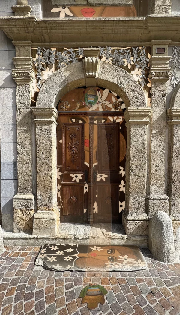 Belle porte en fleurs</br>Gaggiographie avec une</br>Oeuvre de S.Knupfer