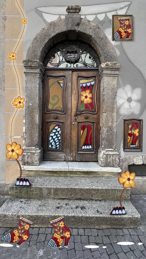 La porte me botte </br>Gaggiographie avec une</br>Oeuvre de S.Knupfer
