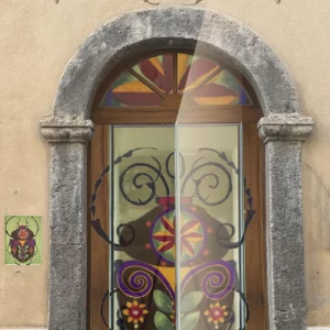 Porte bois </br>Gaggiographie avec une</br>Oeuvre de S.Knupfer