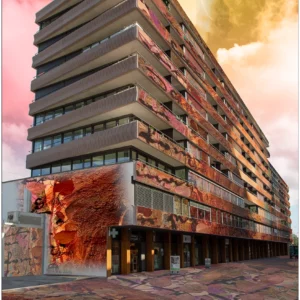 Bâtiment Neuf</br>Gaggiographie avec une</br>Oeuvre de Adélia Clavien